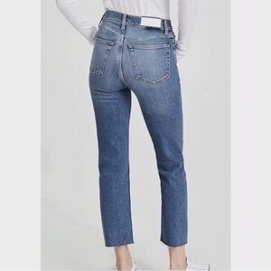 Re/Done Originals Women Blue High Rise Crop Jeans US25 Classic Preppy Chic